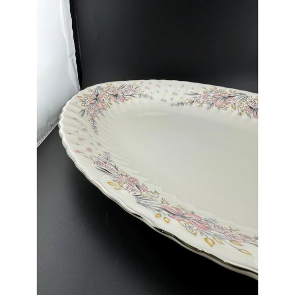 Mid Century Syracuse China Elizabeth Lily Pattern 14" Serving Platter - Picture 7 of 9